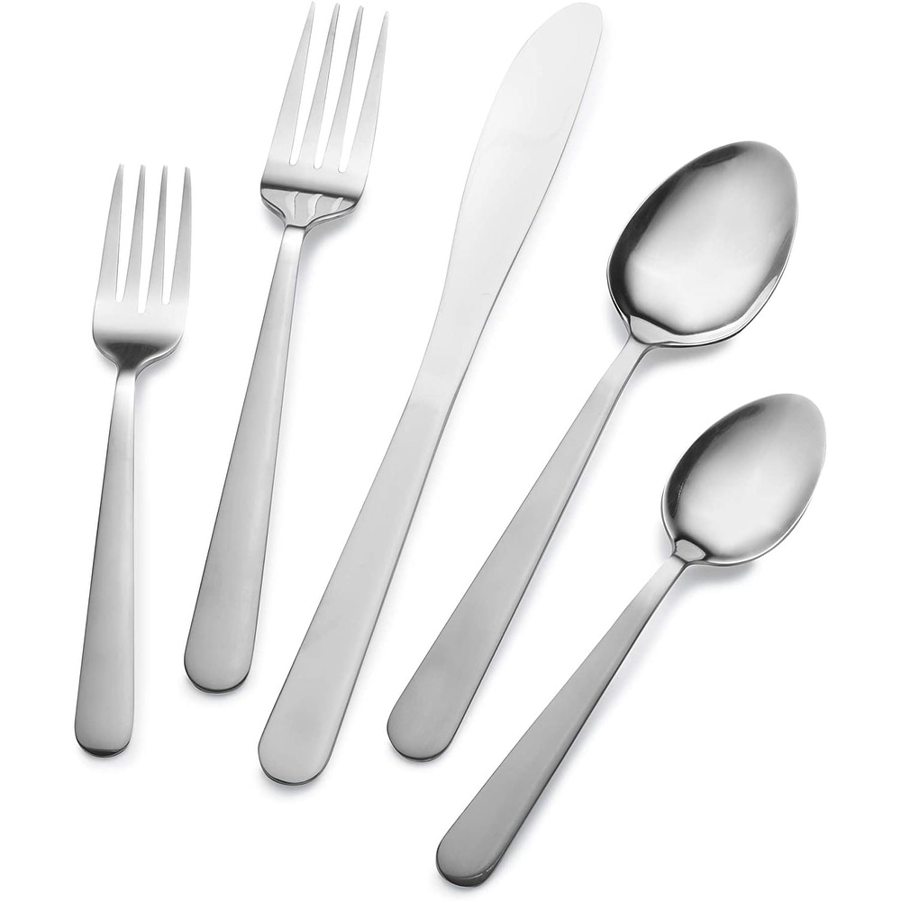 MineTom 20-Piece Stainless Steel Flatware Set with Gift Box Service for 4 Dishwasher Safe 